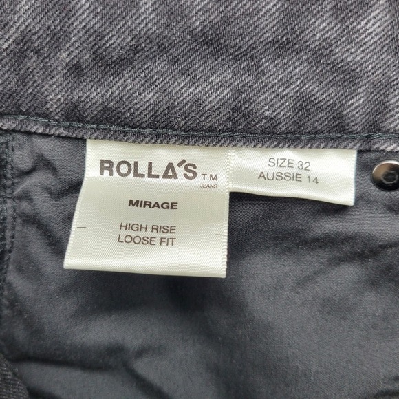 Rolla's Mirage High Rise Denim Shorts Stone Black Size 32 Free People - Picture 6 of 10